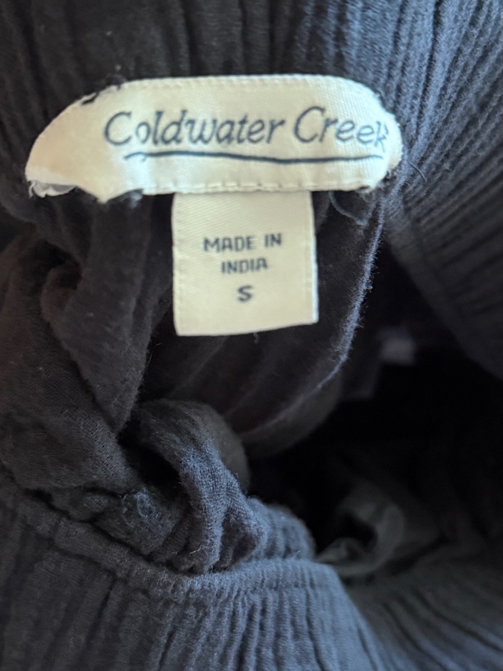 Coldwater Creek Women's black Muslin cotton pants - says small but fit as a medi